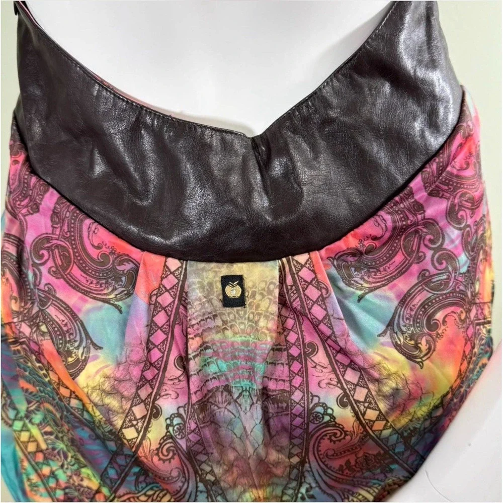 Vintage Apple Bottoms Cut-Out Mini Dress – Multicolor Paisley Bubble Hem Size M - Picture 6 of 6
